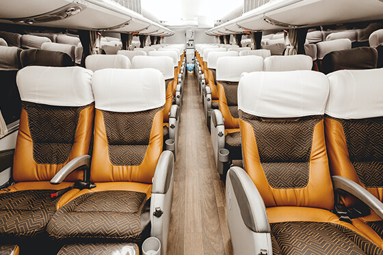 Houston charter bus interior