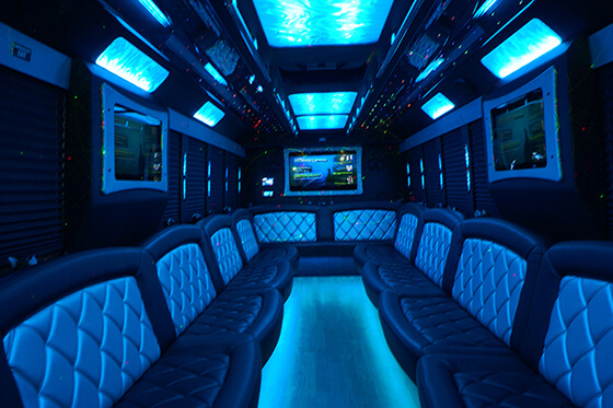 cooler on party bus